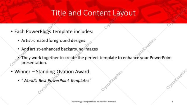Title and Content presentation slide layout
