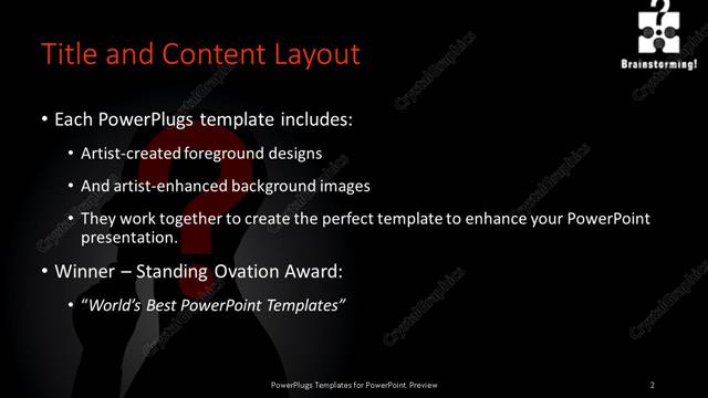 Title and Content presentation slide layout