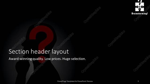 Section Header presentation slide layout