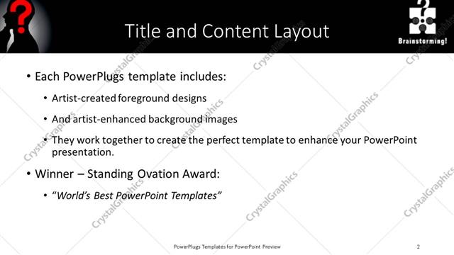 Title and Content presentation slide layout