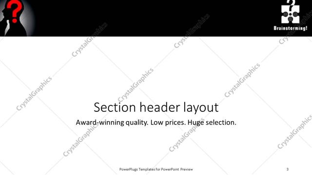 Section Header presentation slide layout