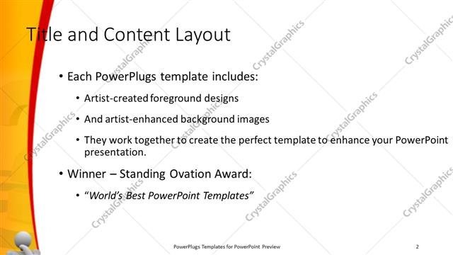 Title and Content presentation slide layout