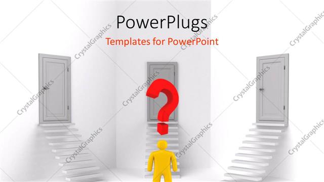  Presentation with choice - A person confused because of the three doors