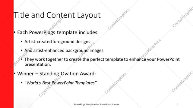 Title and Content presentation slide layout
