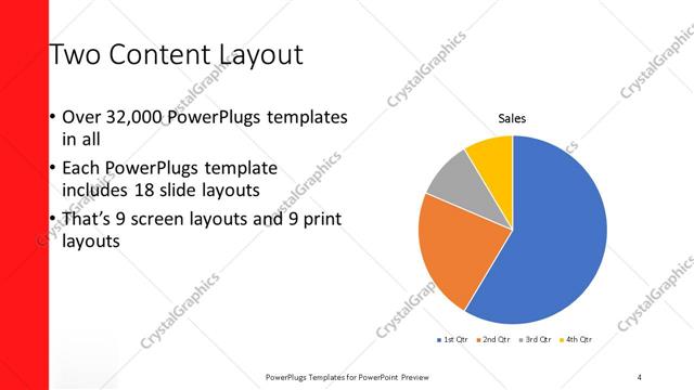 Two Content presentation slide layout