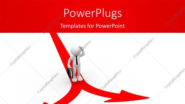  Presentation with two ways - A person confused because of two ways forward