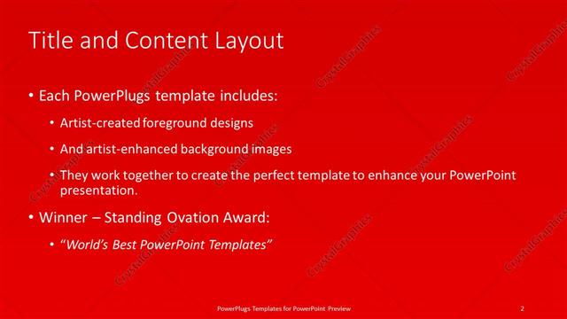 Title and Content presentation slide layout
