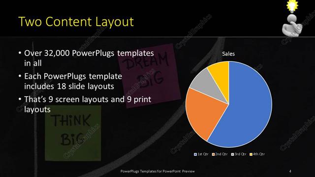 Two Content presentation slide layout