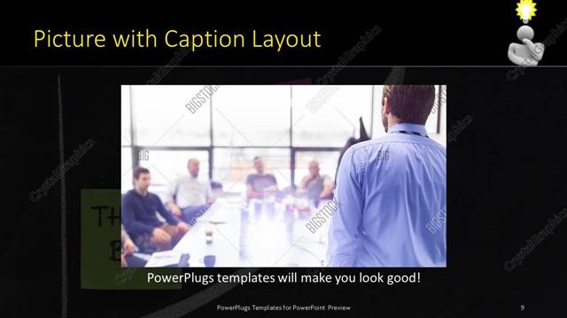 Picture with Caption presentation slide layout