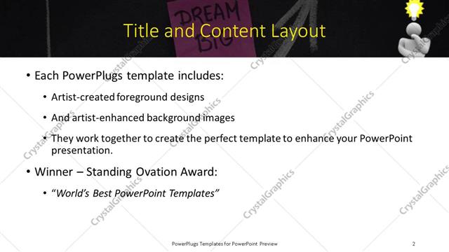 Title and Content presentation slide layout