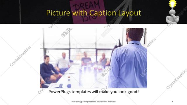 Picture with Caption presentation slide layout