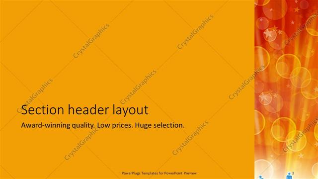 Section Header presentation slide layout