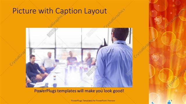 Picture with Caption presentation slide layout
