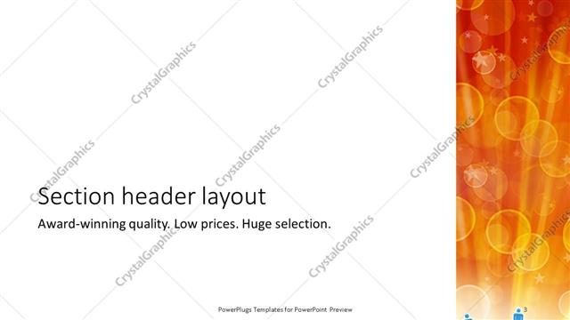 Section Header presentation slide layout