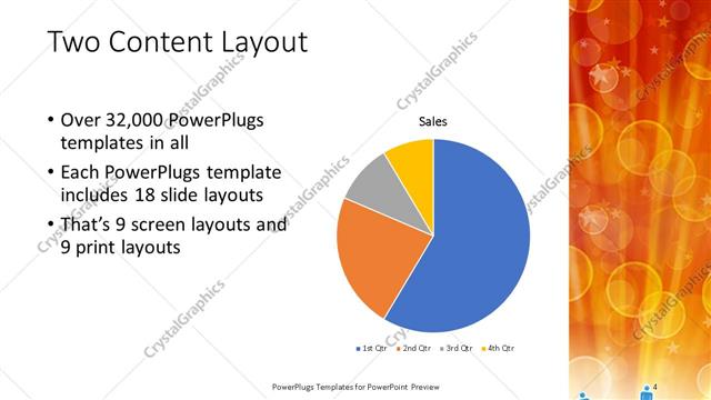 Two Content presentation slide layout