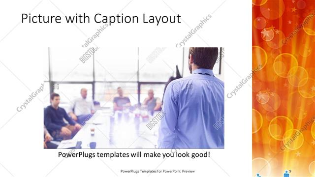 Picture with Caption presentation slide layout