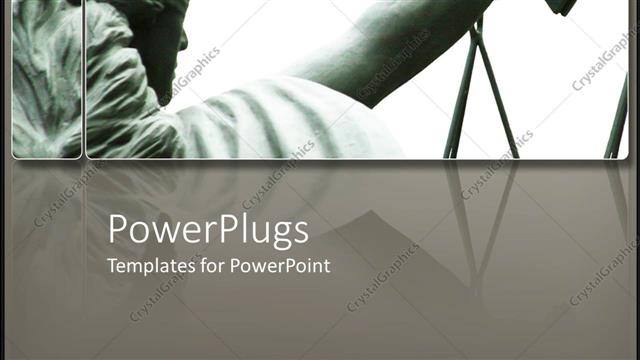  Presentation with corner - A person in a corner with grayish background