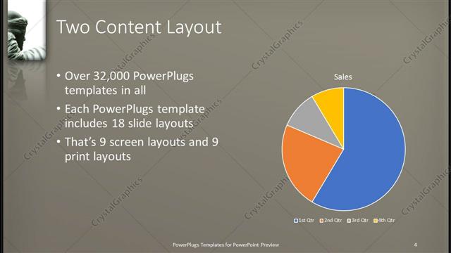 Two Content presentation slide layout