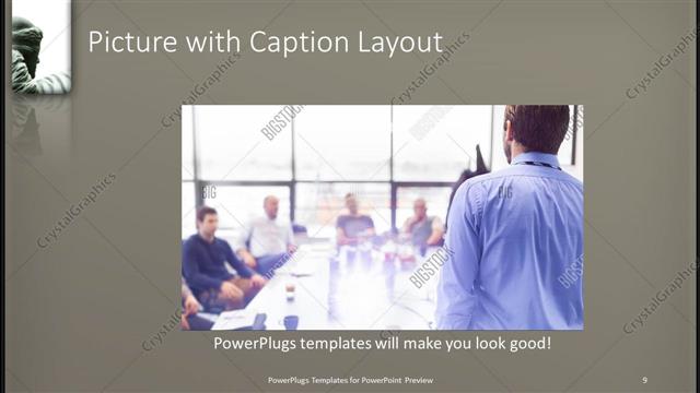 Picture with Caption presentation slide layout