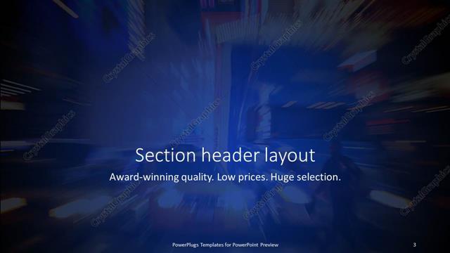 Section Header presentation slide layout