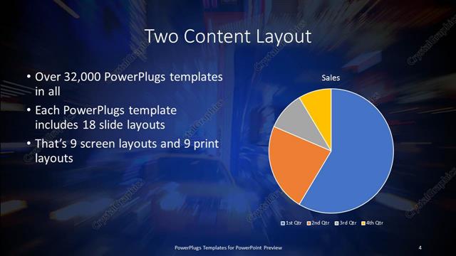 Two Content presentation slide layout