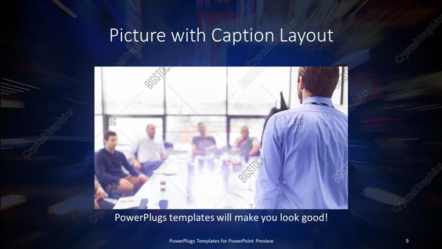 Picture with Caption presentation slide layout