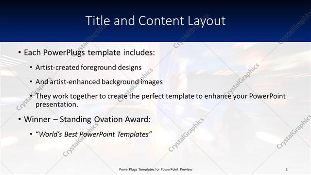 Title and Content presentation slide layout