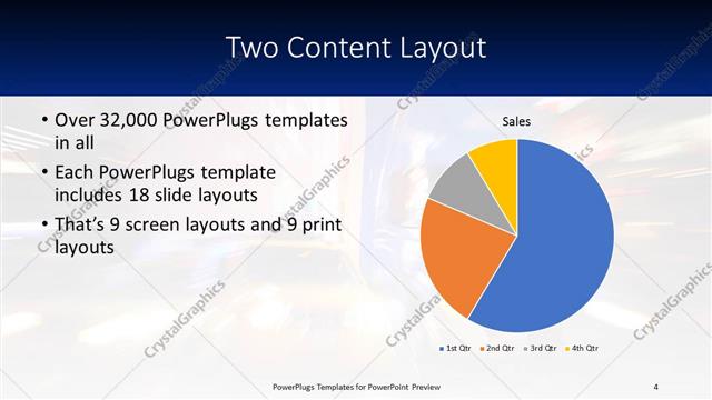 Two Content presentation slide layout
