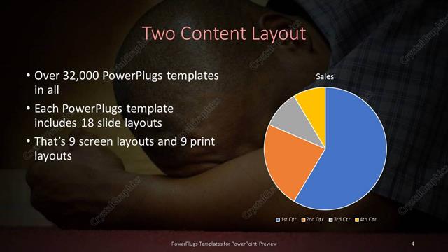 Two Content presentation slide layout