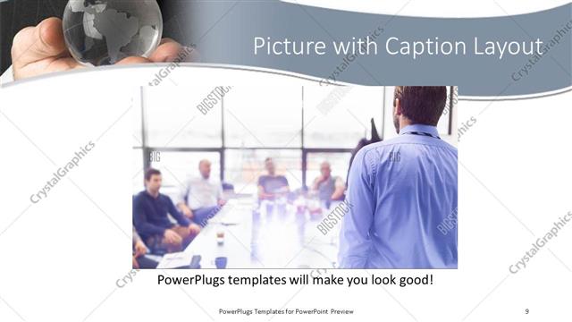 Picture with Caption presentation slide layout