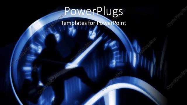  Presentation with dancing - A person dancing with clock in the background