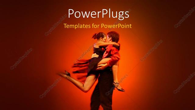  Presentation with classical - A person dancing with a girl and reddish background
