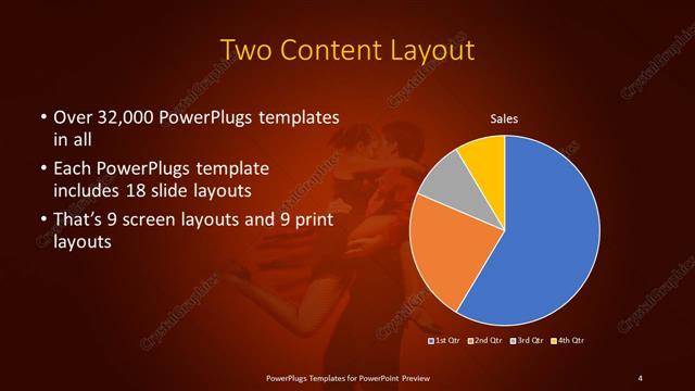 Two Content presentation slide layout