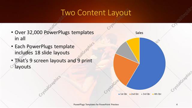 Two Content presentation slide layout