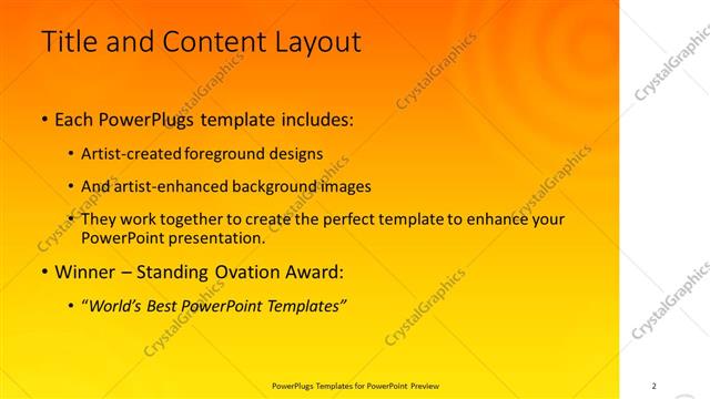 Title and Content presentation slide layout