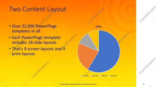 Two Content presentation slide layout