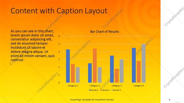 Content with Caption presentation slide layout