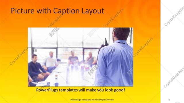 Picture with Caption presentation slide layout