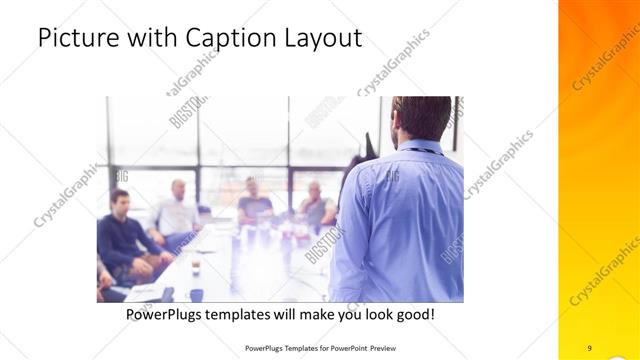 Picture with Caption presentation slide layout