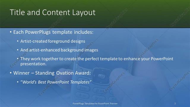 Title and Content presentation slide layout