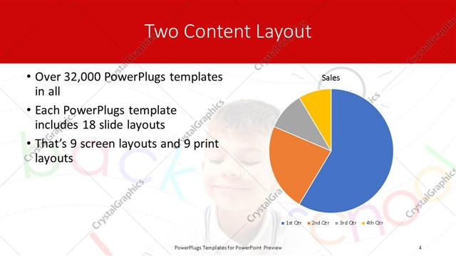 Two Content presentation slide layout