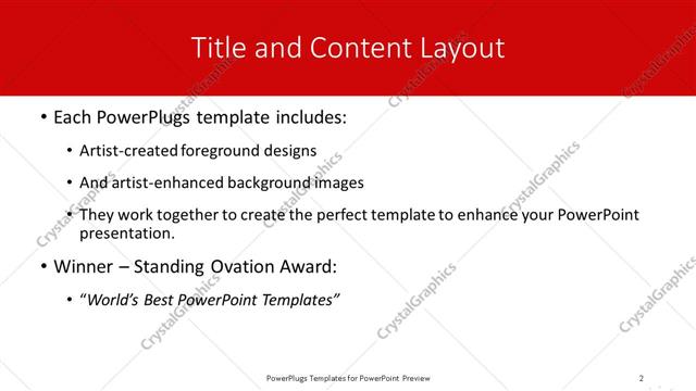 Title and Content presentation slide layout