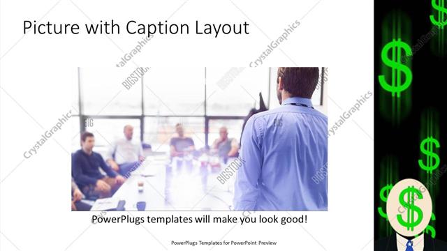Picture with Caption presentation slide layout