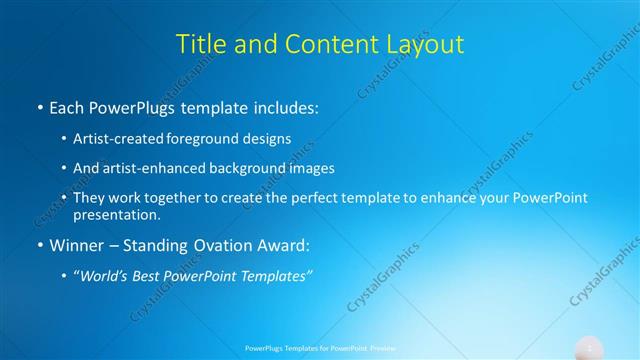 Title and Content presentation slide layout