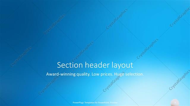 Section Header presentation slide layout