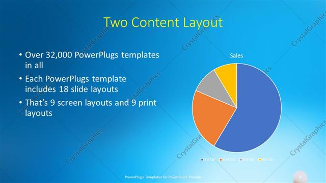 Two Content presentation slide layout