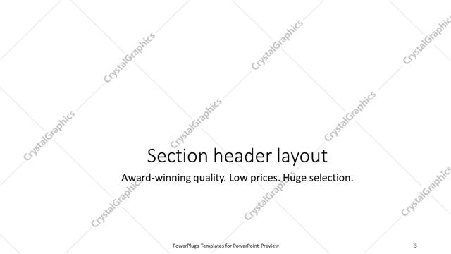 Section Header presentation slide layout