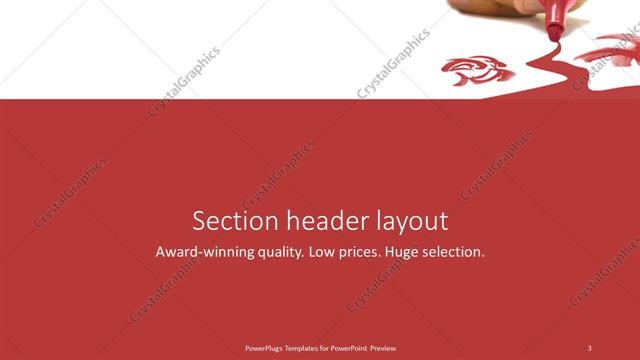 Section Header presentation slide layout
