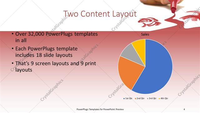 Two Content presentation slide layout