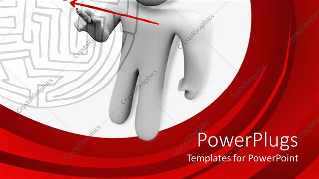  Presentation with maze - Person draws straight arrow across a maze and writes break the rules